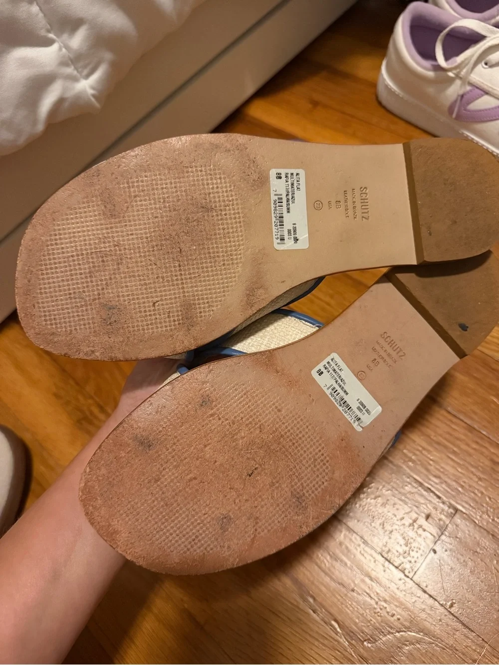 SCHUTZ Alita Woven Rafia Slide Sandals